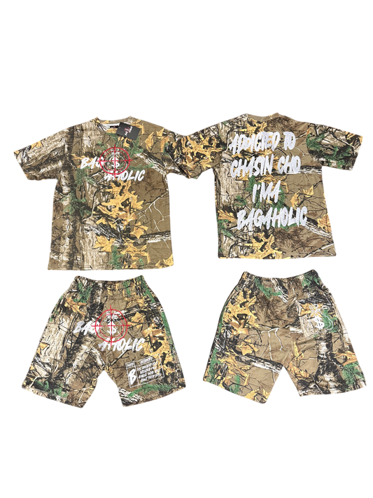 BAGAHOLIC (ATCCIB) T-Shirt/Short Set (Camo)