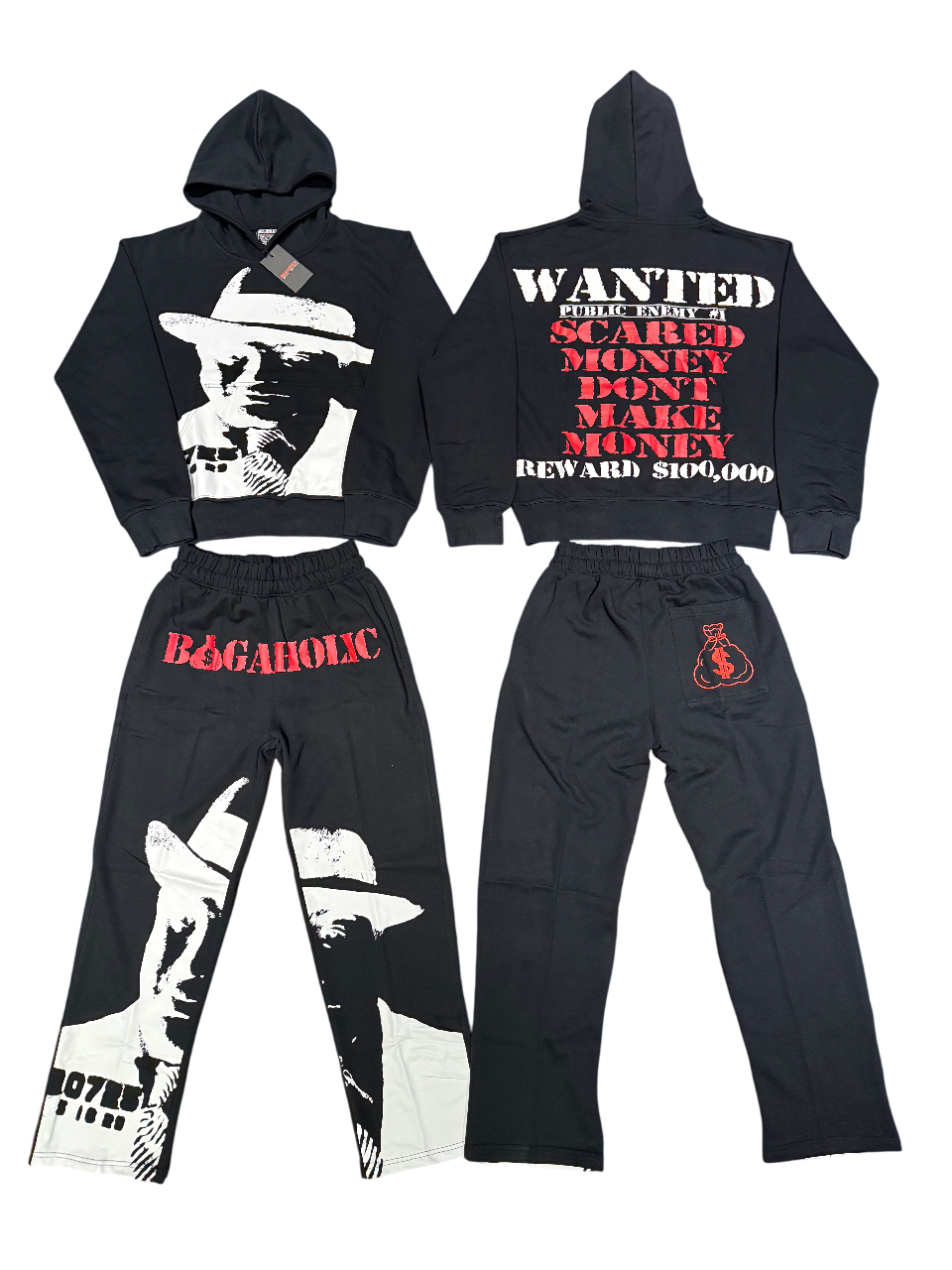 BAGAHOLIC (SMDMM) Sweatsuit (Black)